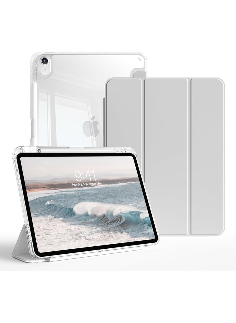 حافظة  Slim Smart Case لأجهزة iPad Air مقاس 10.9 بوصة (الجيل السادس/السابع/ الرابع / الخامس  2020/2022) مع حامل قلم – غطاء شفاف مقاوم للصدمات مع ميزة التشغيل/السكون التلقائي - Image 1